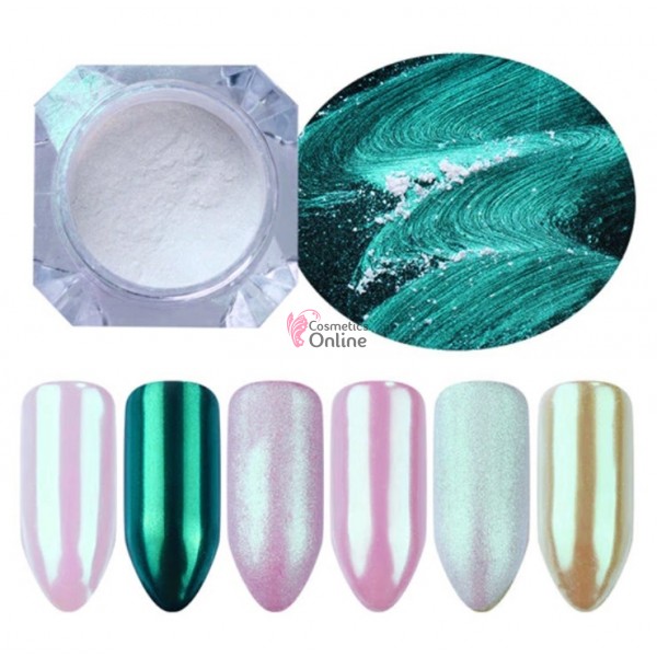 Pigment Mermaid Shining Effect Born Pretty pentru unghii 2gr Cod MS04 Green